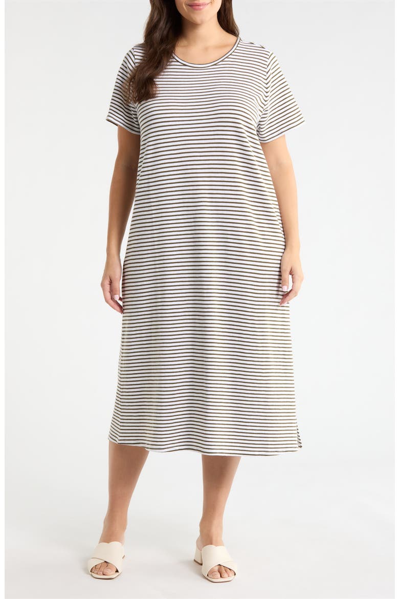 Stripe T-Shirt Midi Dress