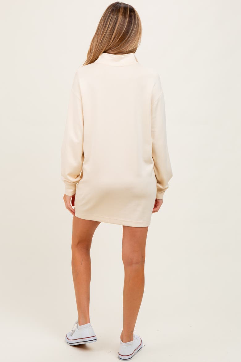 Half Zip Long Sleeve Mini Dress