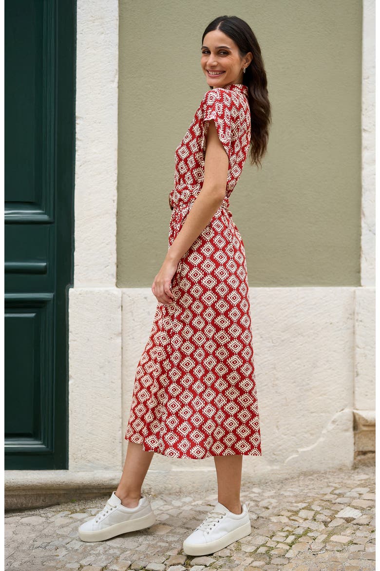 Belted Midi Shirt Dress