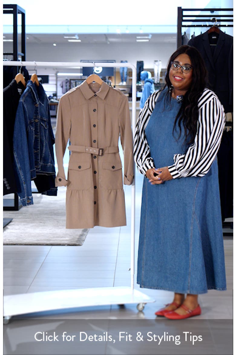 Safari Belted Long Sleeve Minidress