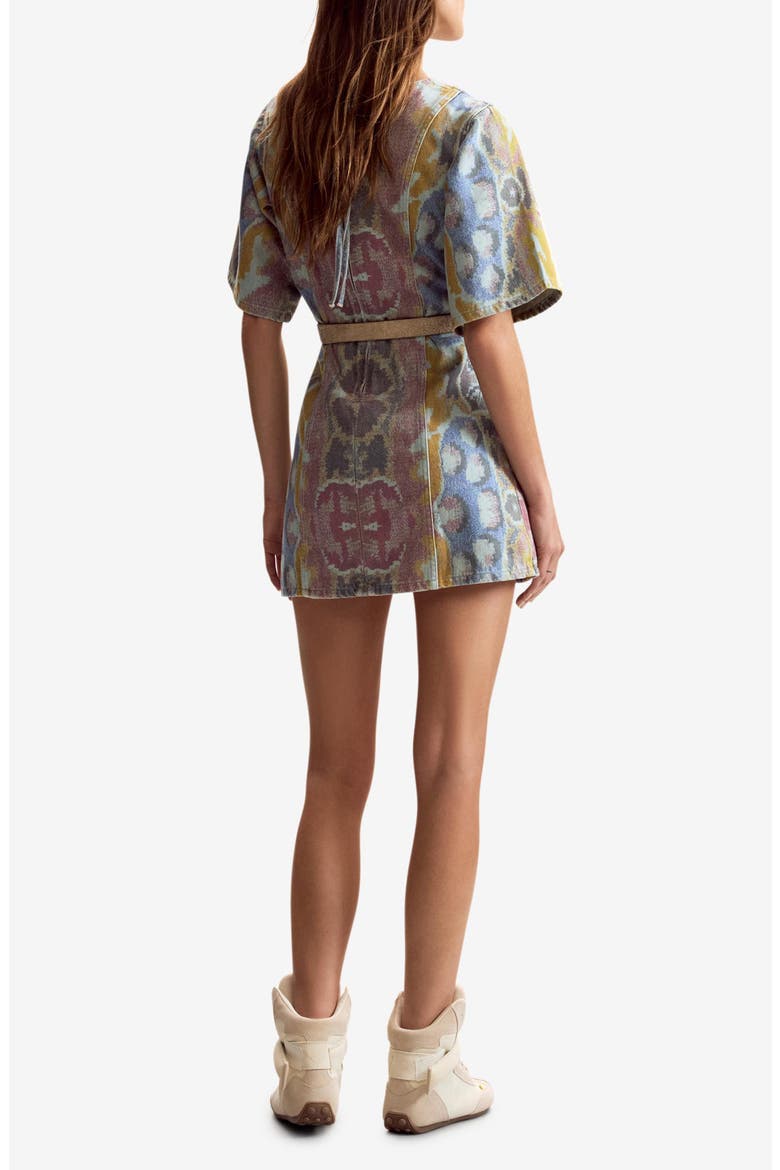 Printed Denim Minidress