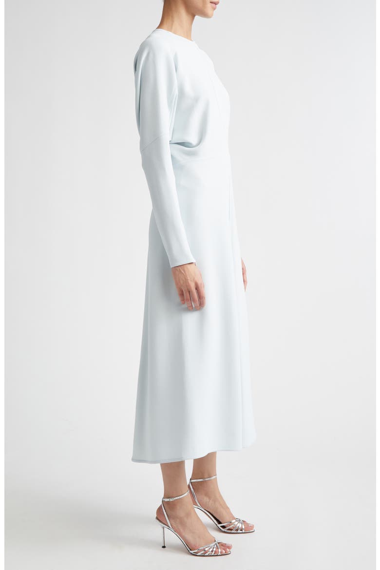 Long Sleeve Stretch Crepe Midi Dress