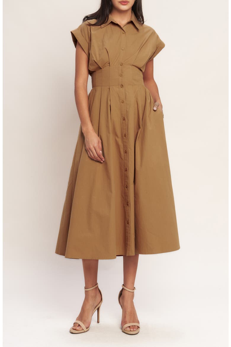 Corset Midi Fit & Flare Dress
