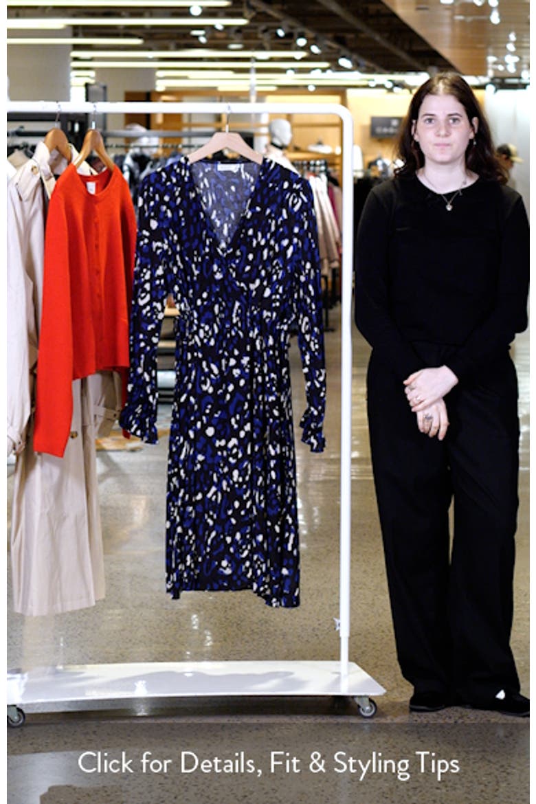 Norin Faux Wrap Long Sleeve Dress
