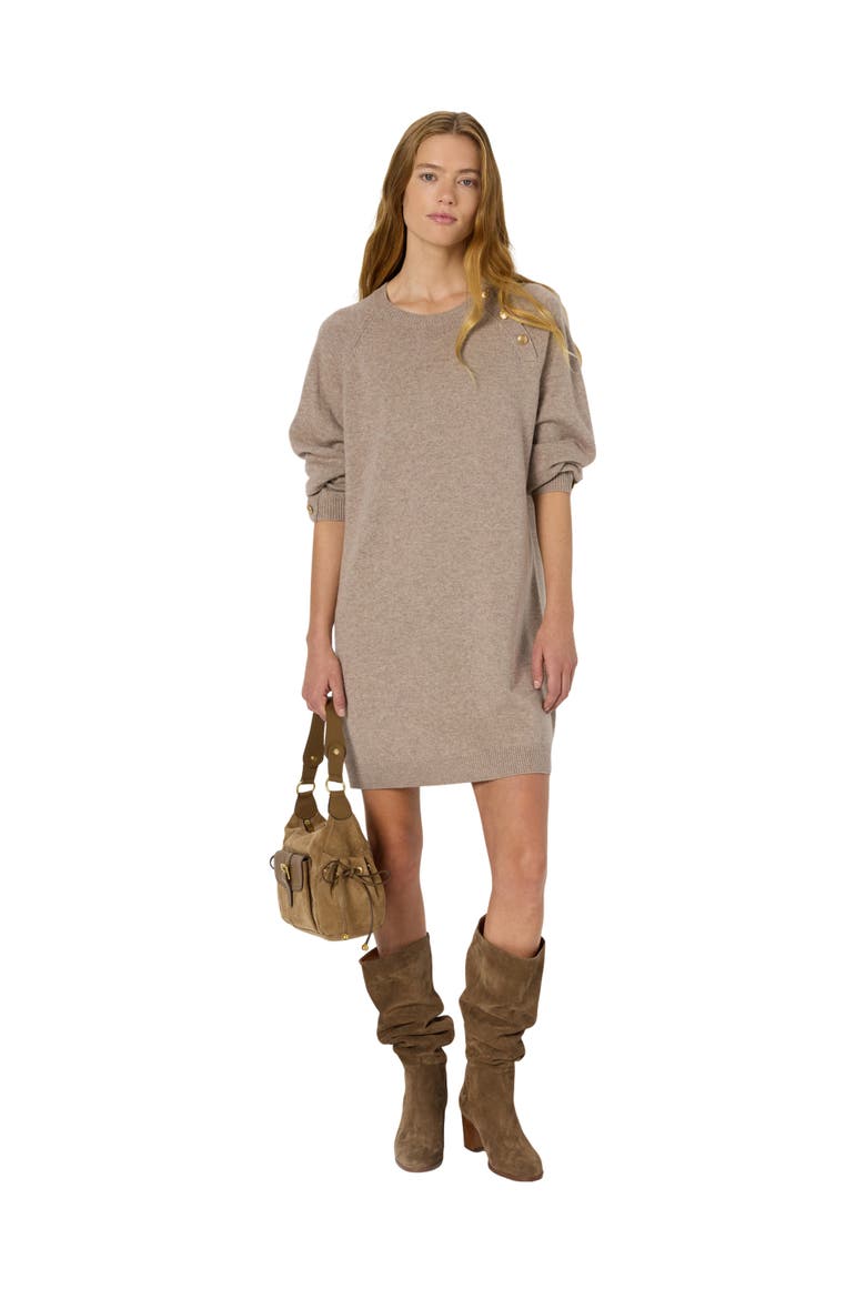 Loma Button-Shoulder Knitted Dress