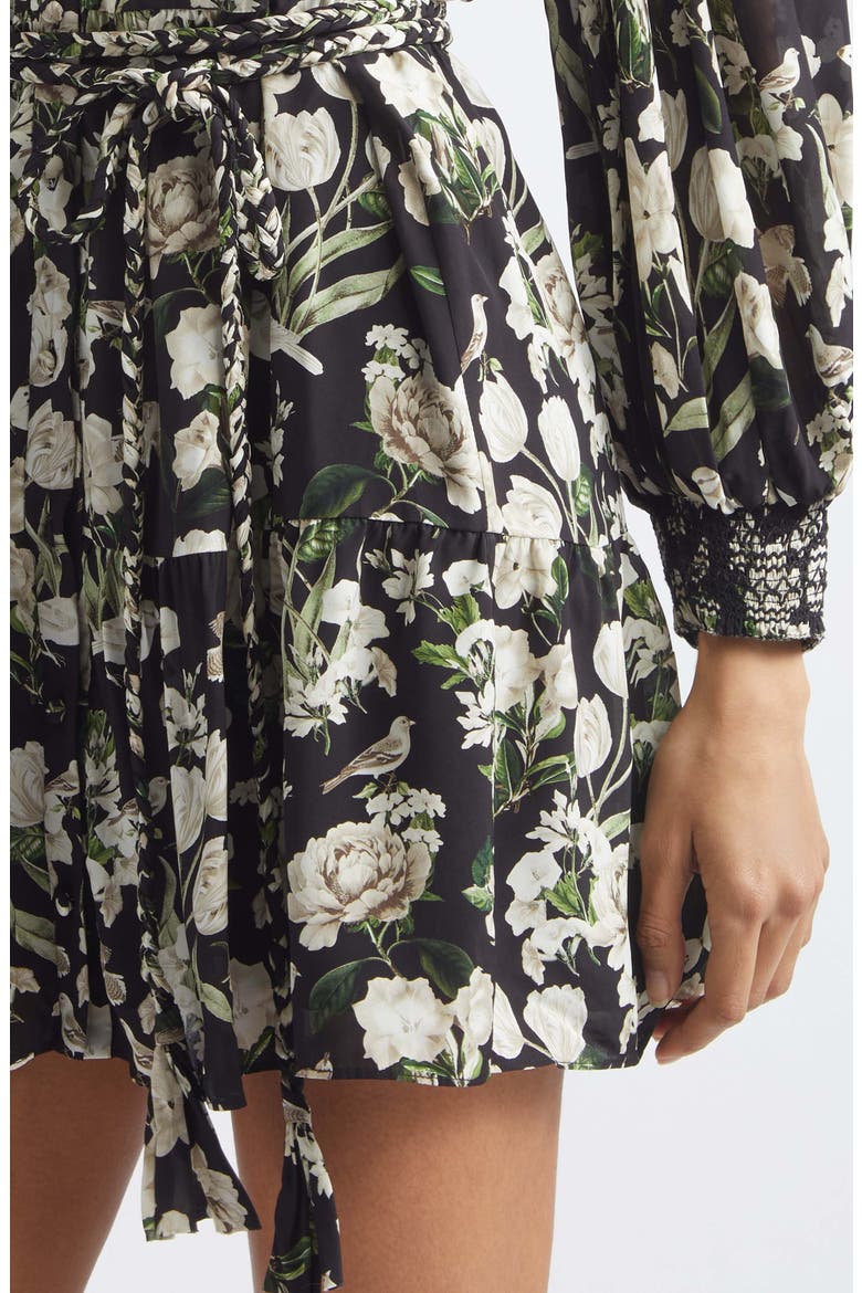 Antonette Floral Print Long Sleeve Minidress