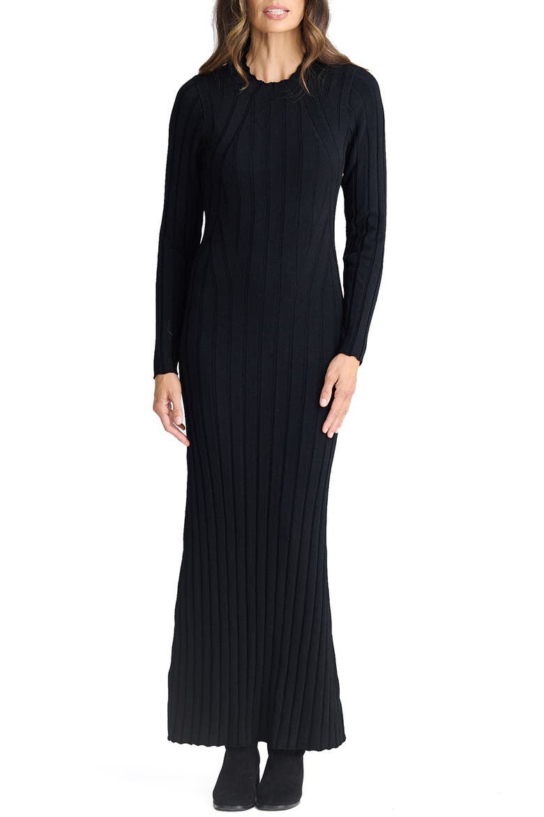 Chloe Long Sleeve Rib Maxi Dress