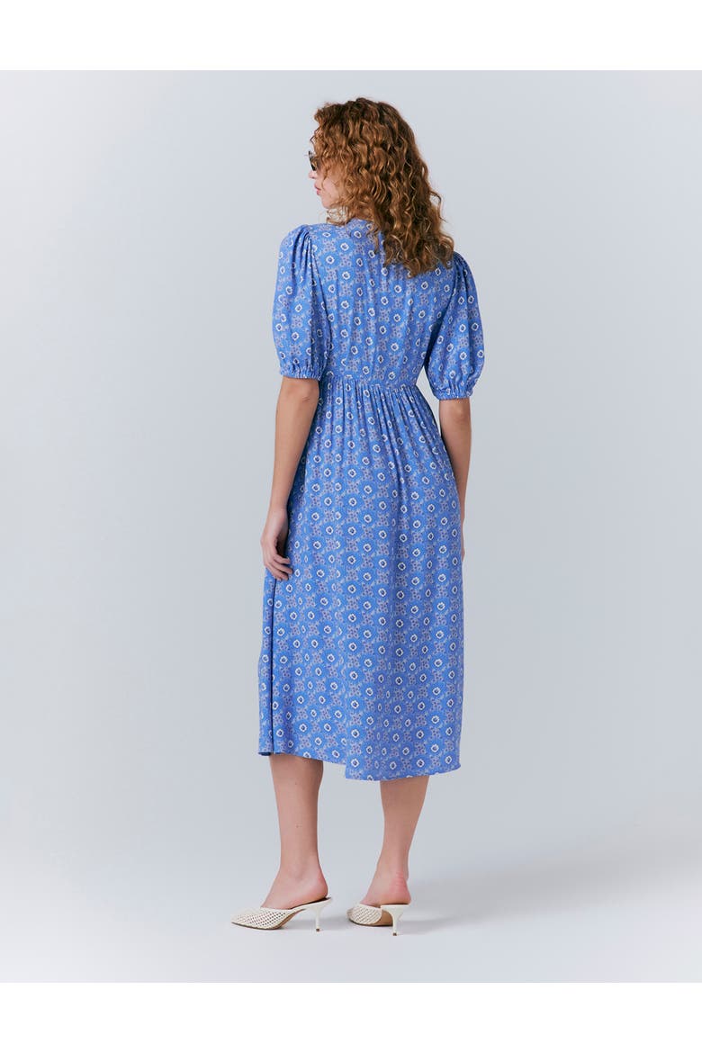Nellie Crepe Collared Midi Smock Dress