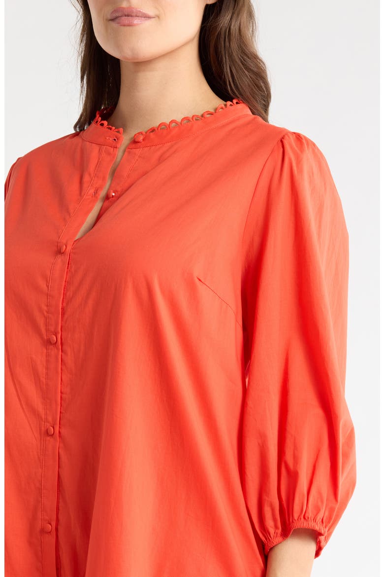 Yamila Ruffle Cotton Minidress