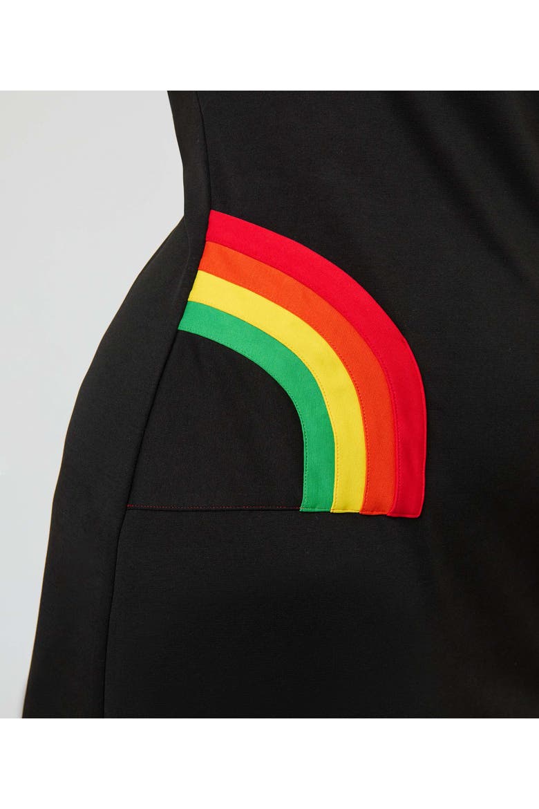 Plus Size Mock Neck Patch Pocket Shift Dress