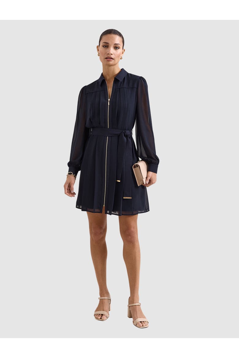 Lottie Zip Shirt Mini Dress