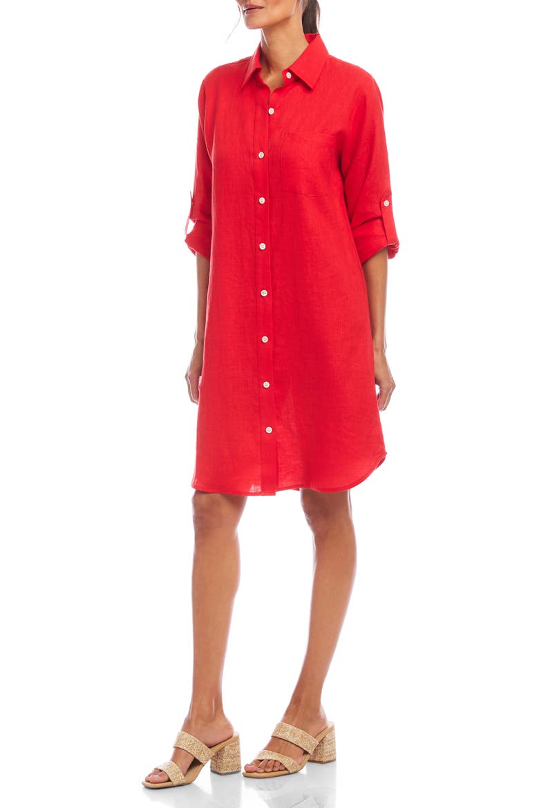 Long Sleeve Linen Shirtdress