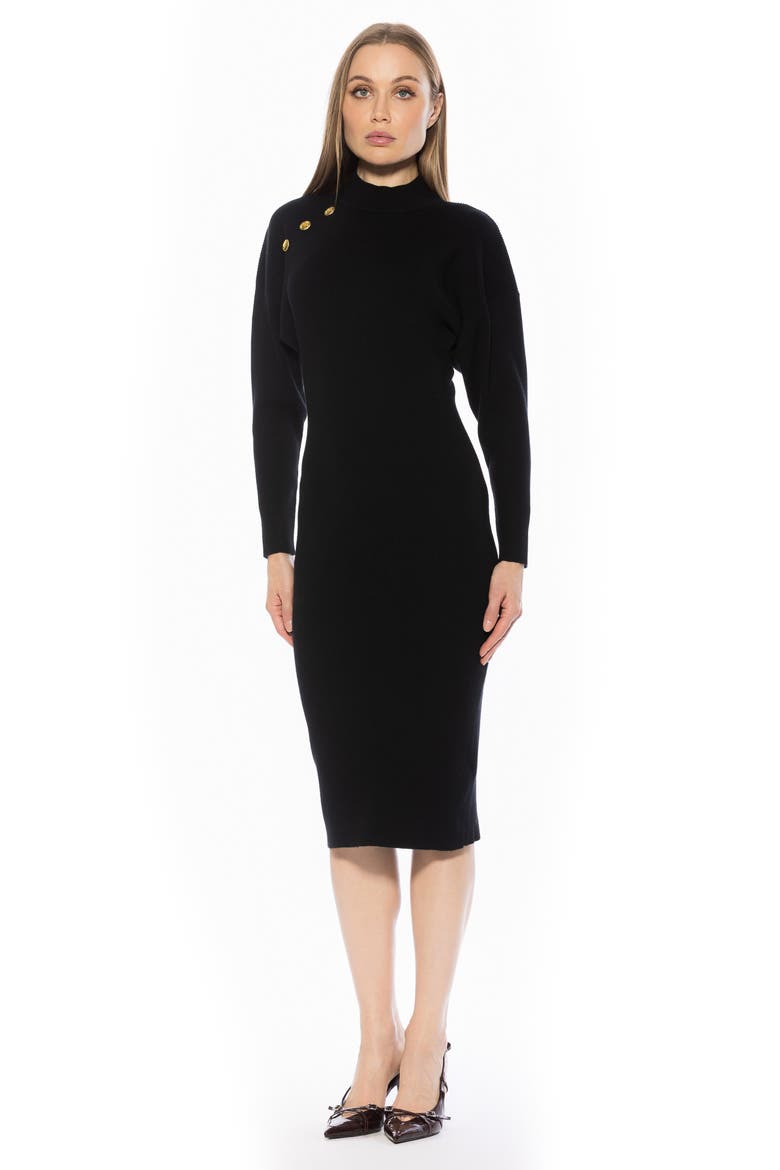 INDIGO MIDI KNIT DRESS