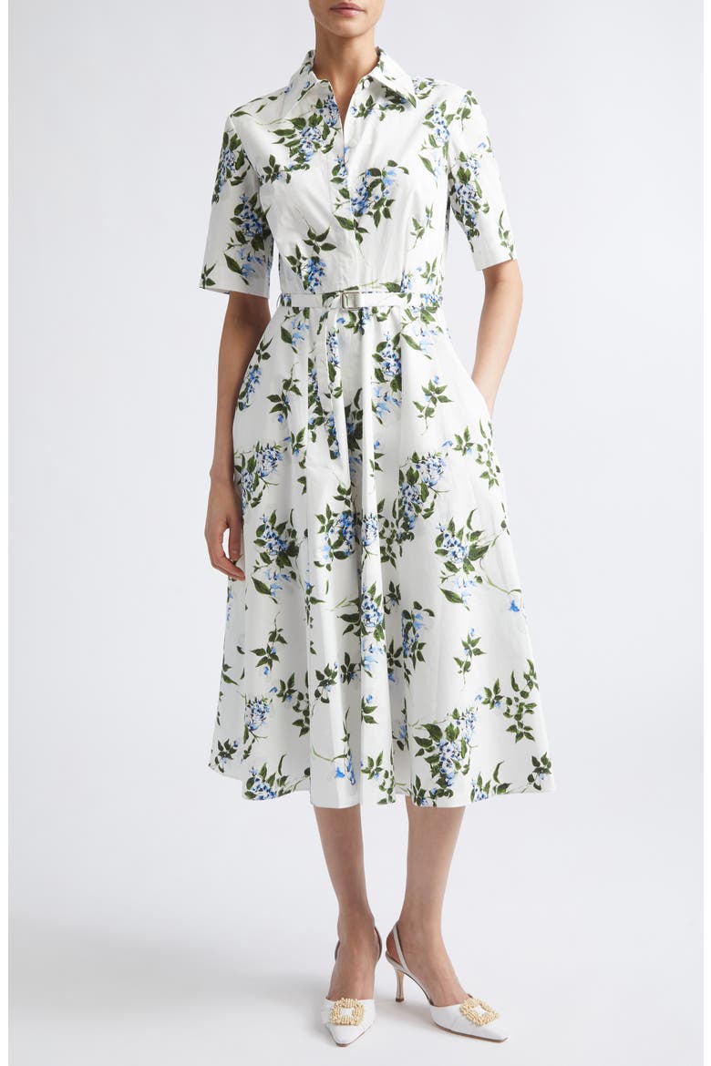 Rubie Floral Cotton Midi Shirtdress