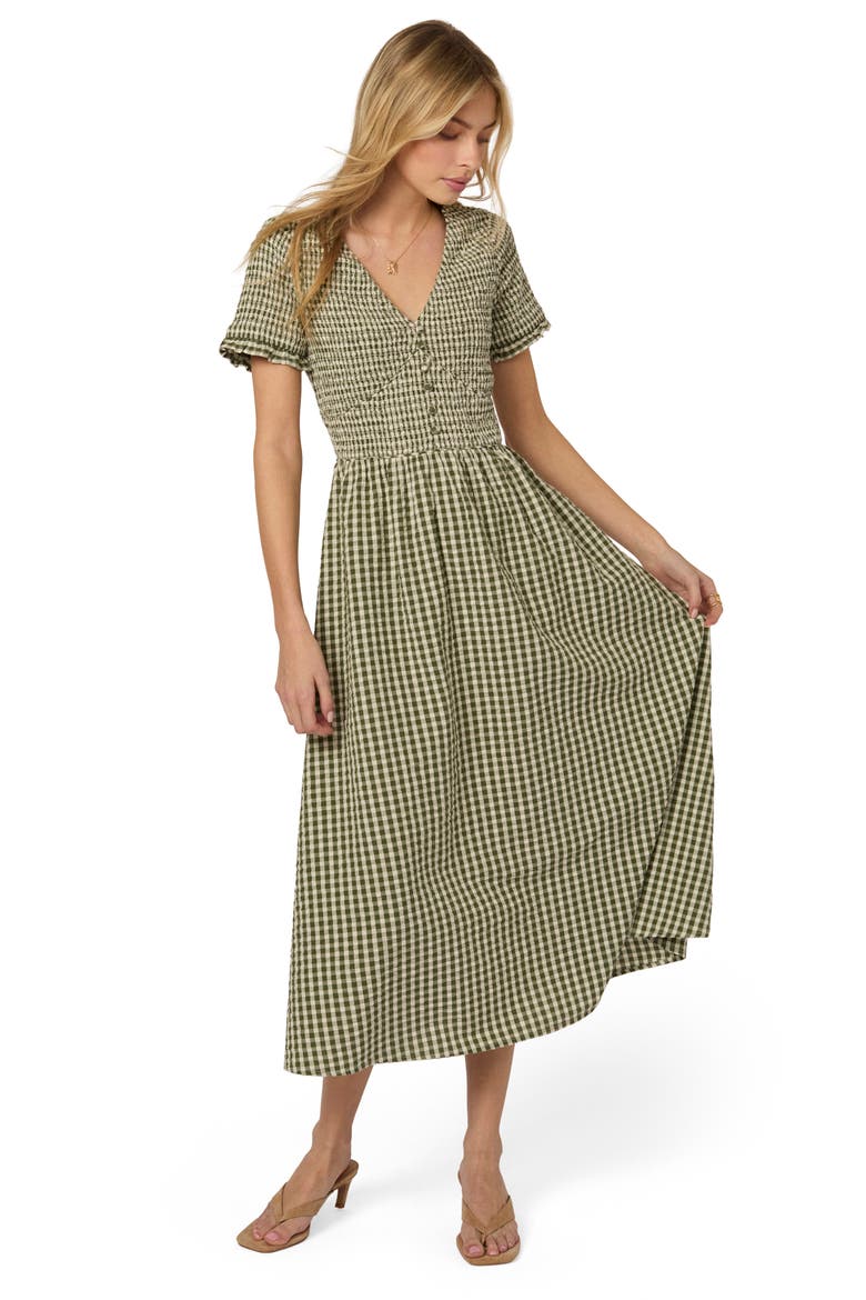 Eliza Check Midi Dress