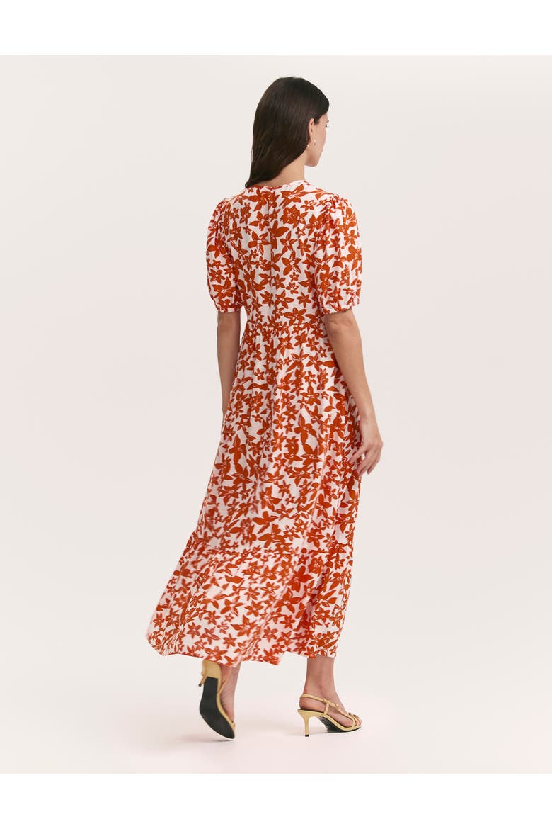 Sabine Floral Tiered Midi Dress