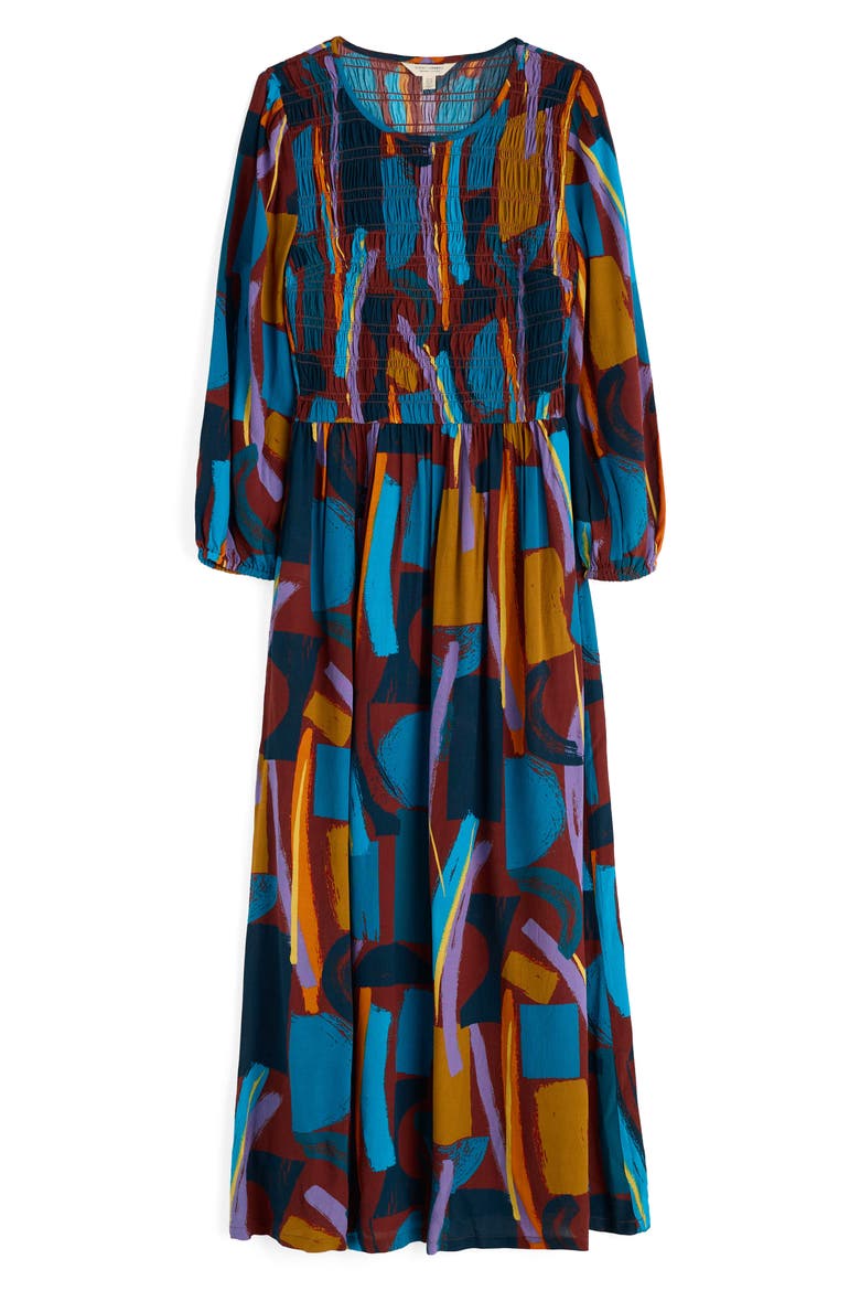 Meadowsweet Geo Print Smocked Midi Dress