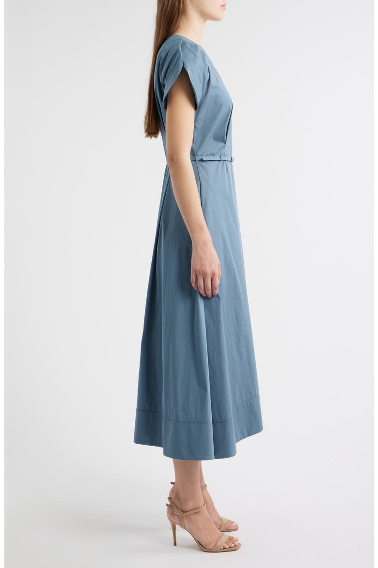Demnilia Belted Cotton Blend Midi Dress