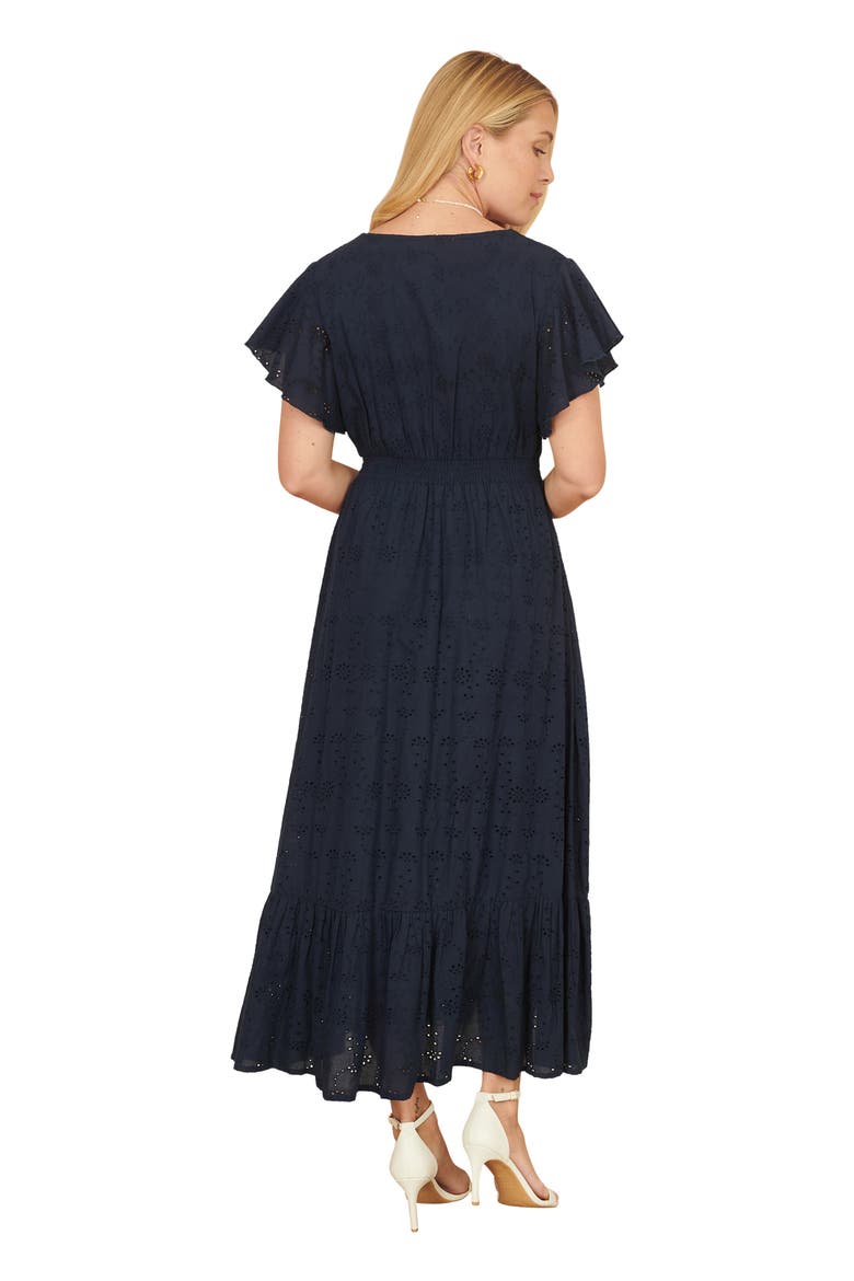 Cotton Broderie Anglaise Wrap Midi Dress