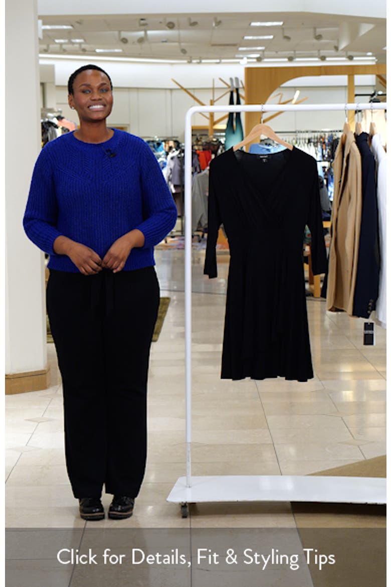Faux Wrap Drape Dress