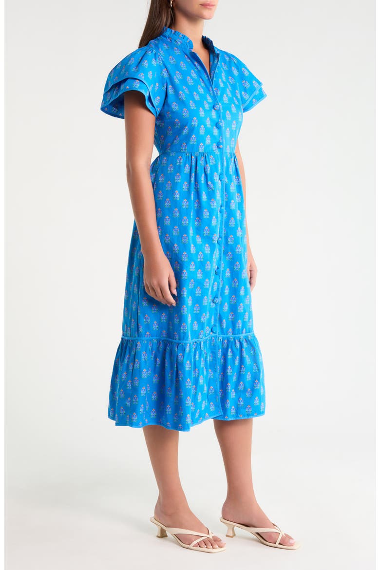 Davie Button Midi Shirtdress