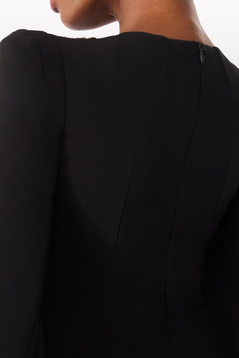 Love Bow Split-sleeve Midi Dress