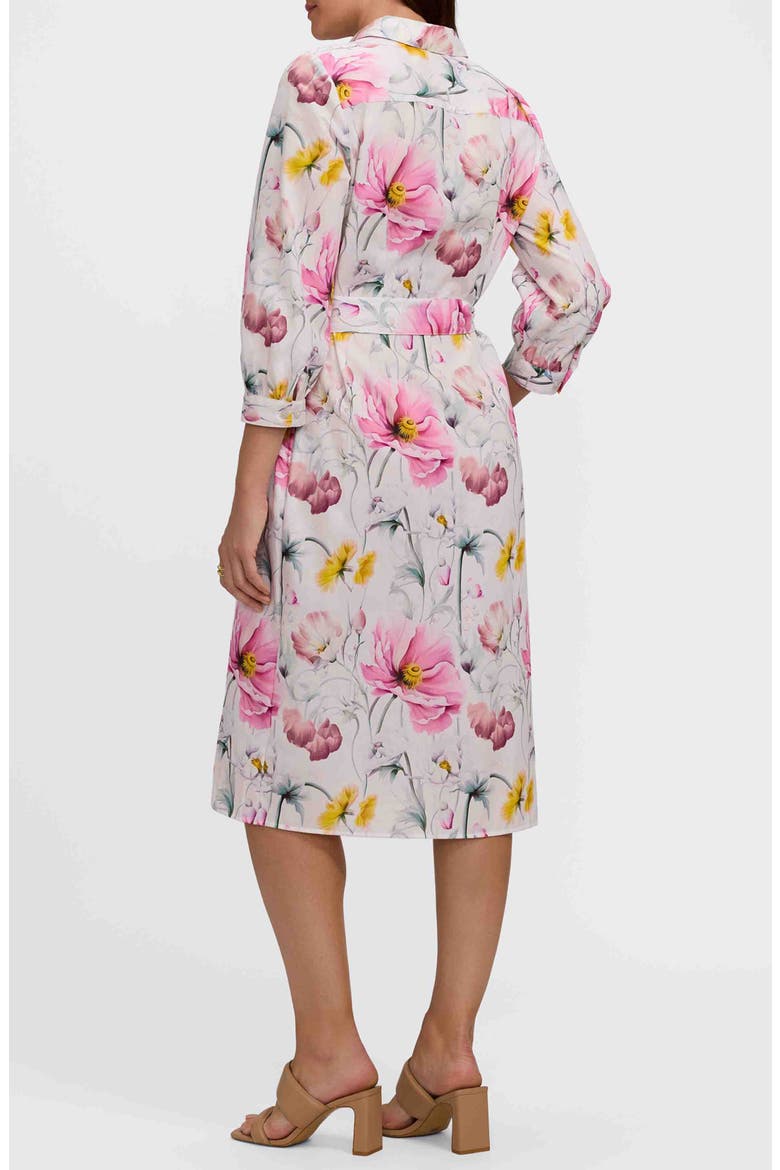 Esther Floral Belted Cotton Shirtdress