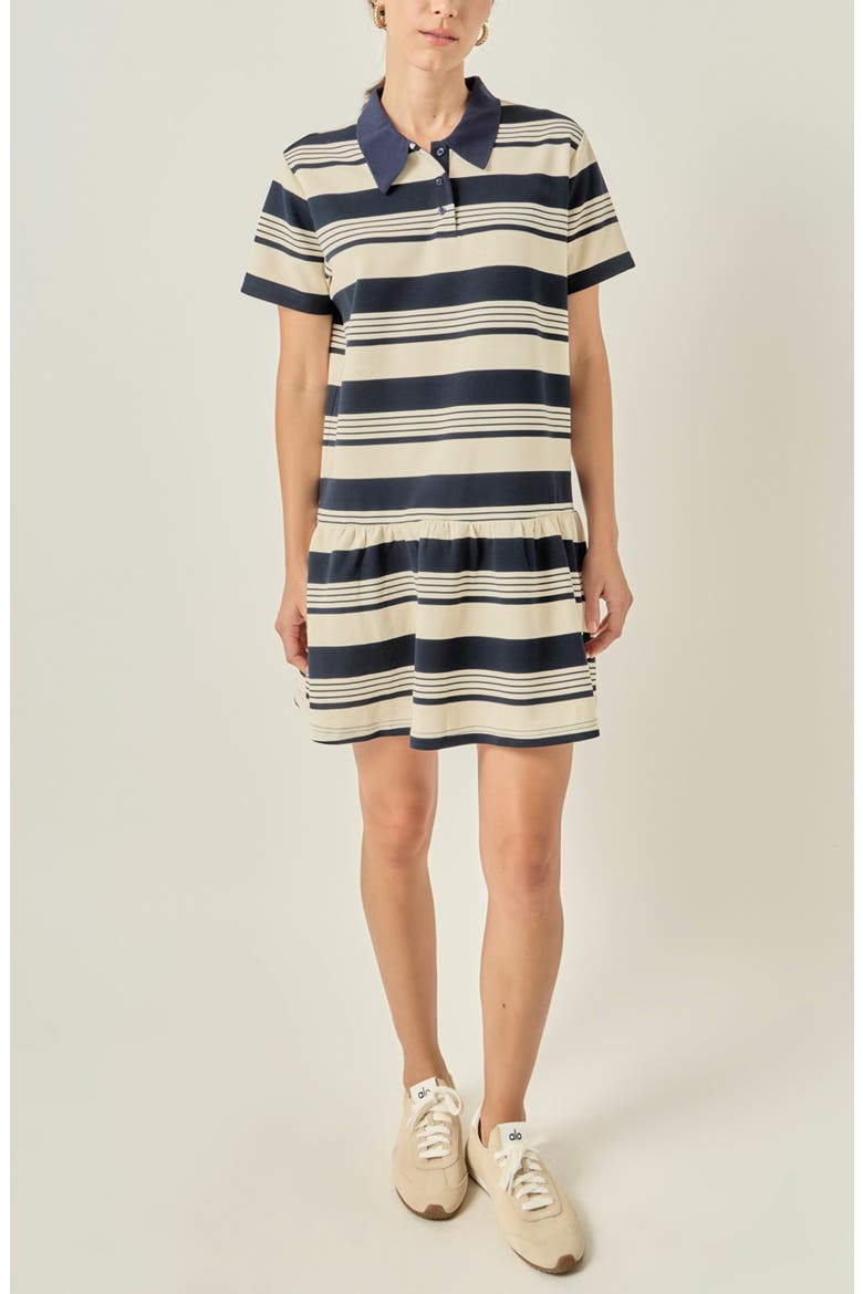 Striped Polo Minidress