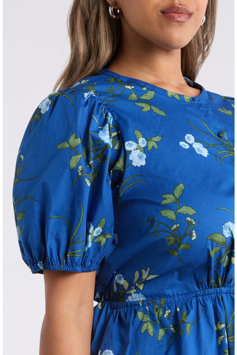 Sendra Floral Alba Drawstring Waist Cotton Minidress