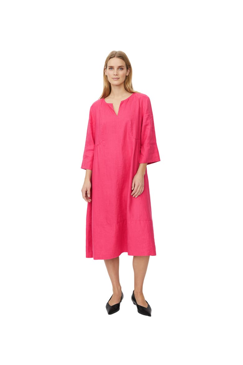 MaNasya Linen Tunic Midi Dress