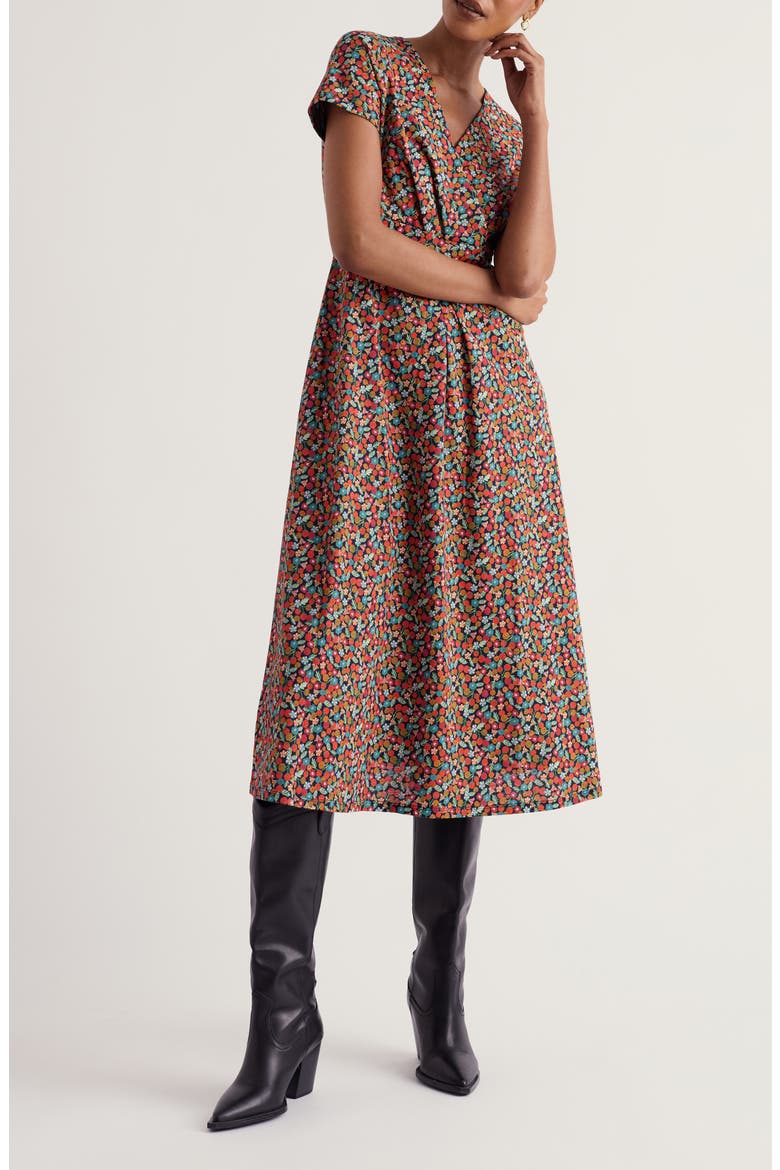 Chapelle Floral Print Midi Dress