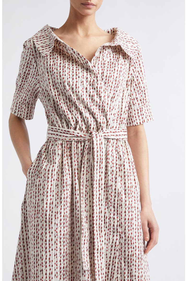 Lydia Stretch Cotton Poplin Midi Shirtdress
