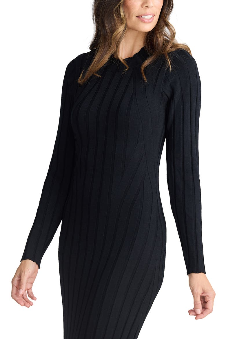Chloe Long Sleeve Rib Maxi Dress