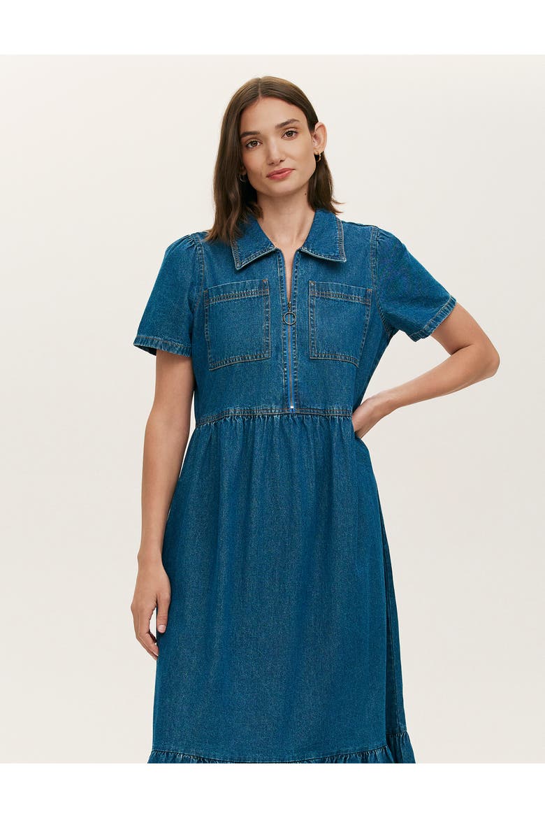 Tania Denim Midi Shirt Dress