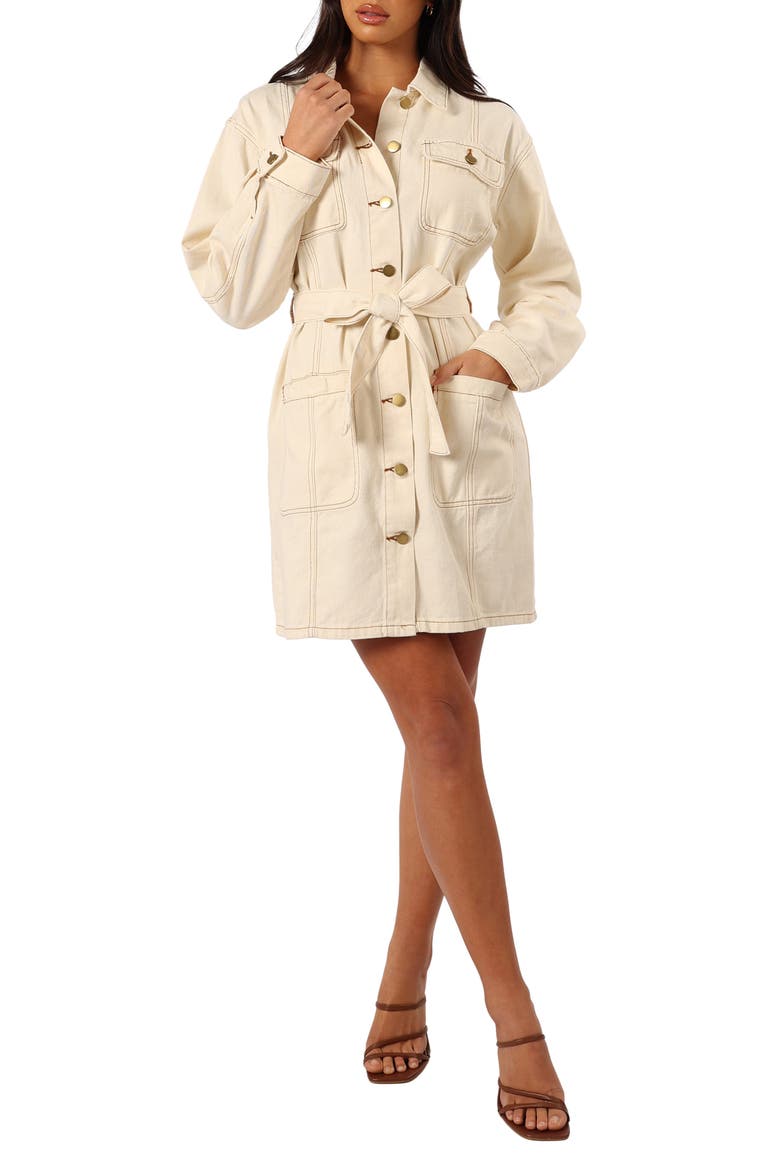 Otto Long Sleeve Denim Mini Shirtdress