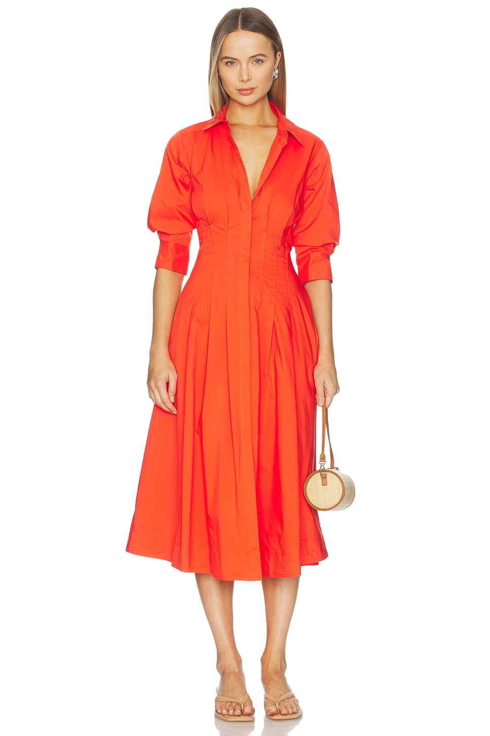 Jazz Pintuck Midi Dress SIMKHAI