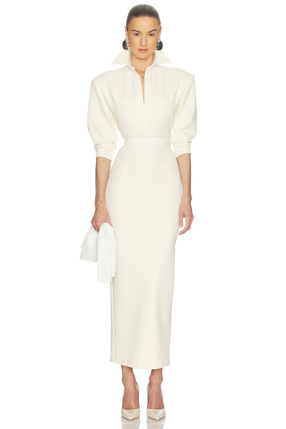 The Margaux Polo Dress in Thick Crepe Helsa