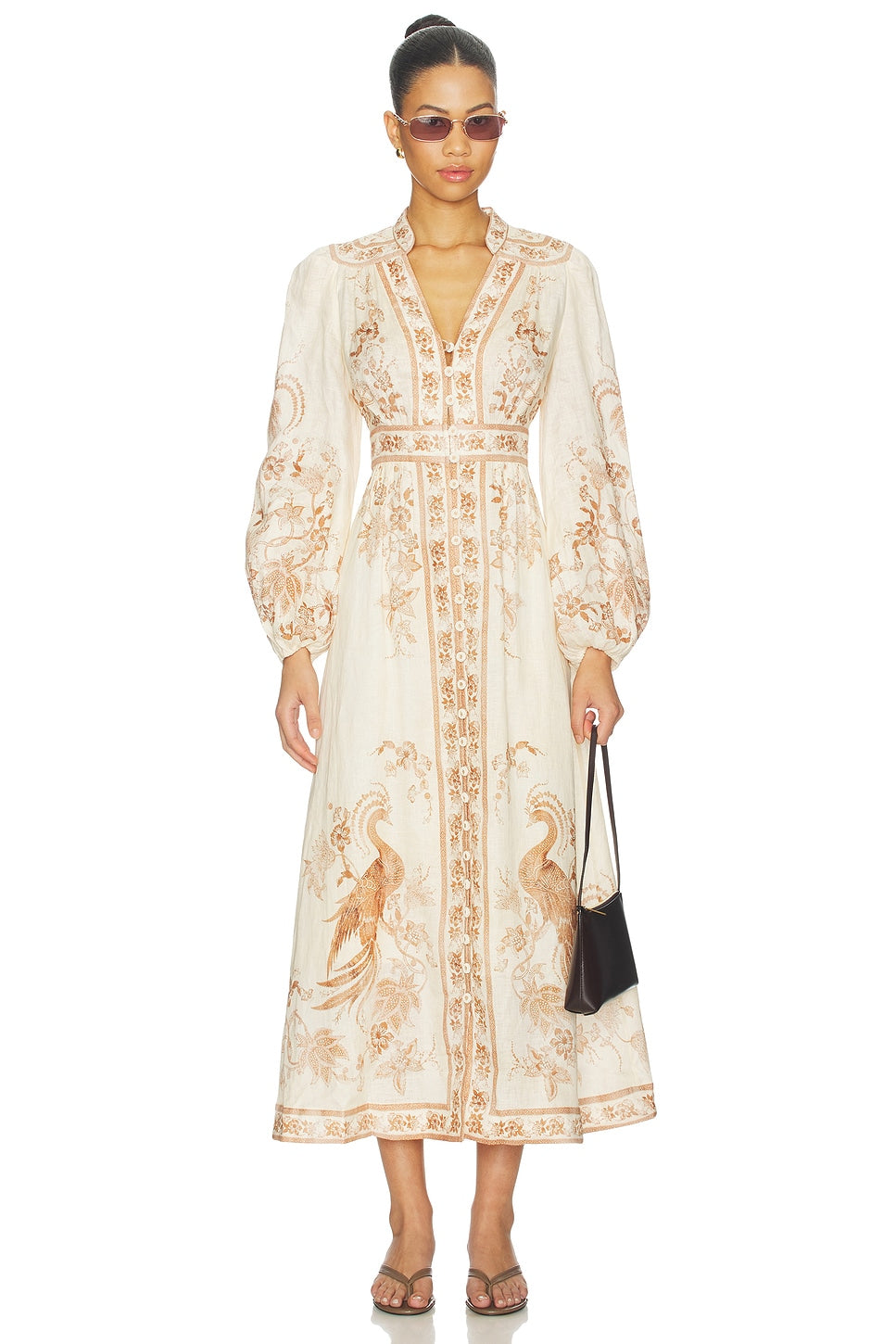 Indra Plunge Midi Dress Zimmermann