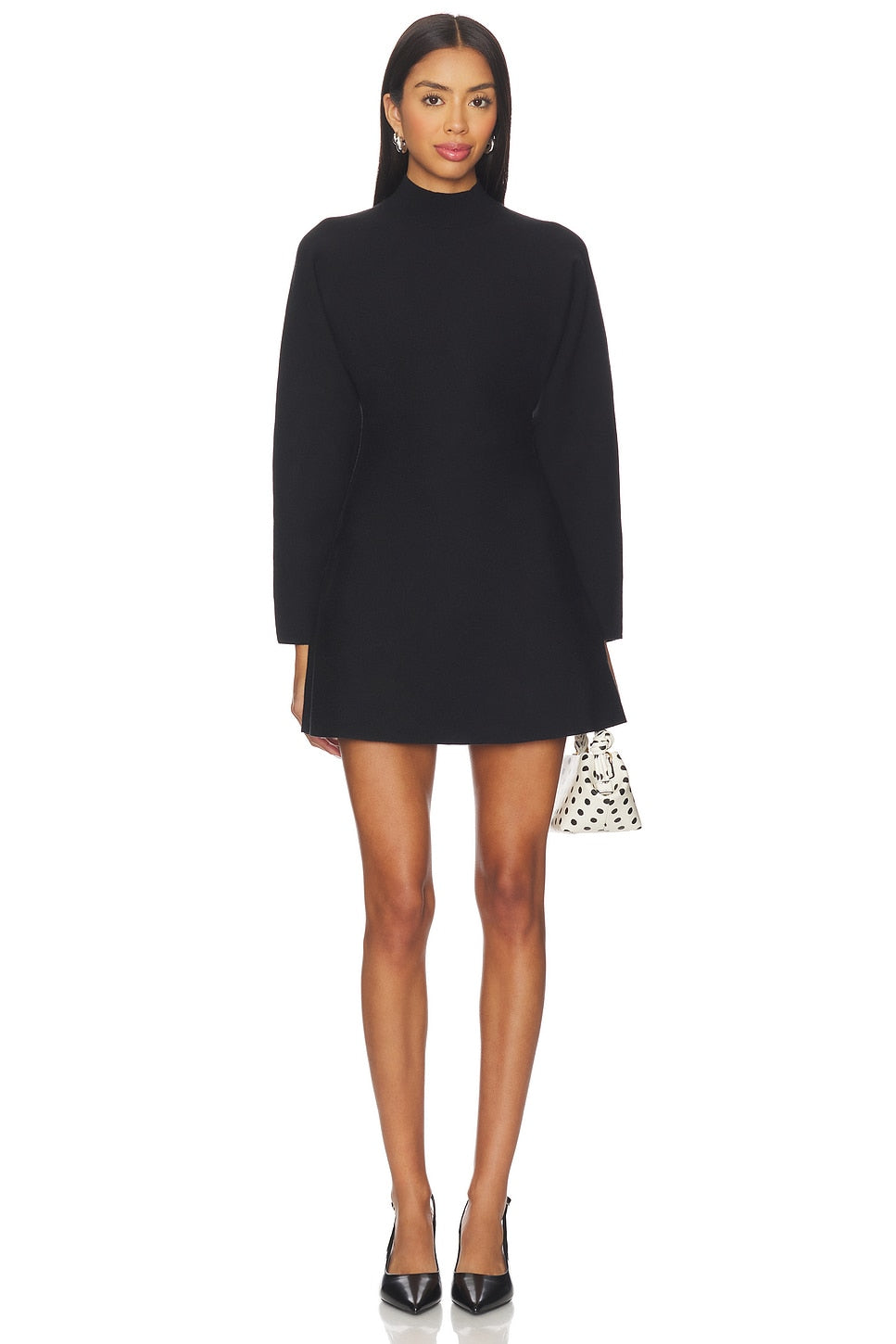Anzu Peplum Sweater Mini Dress Line & Dot