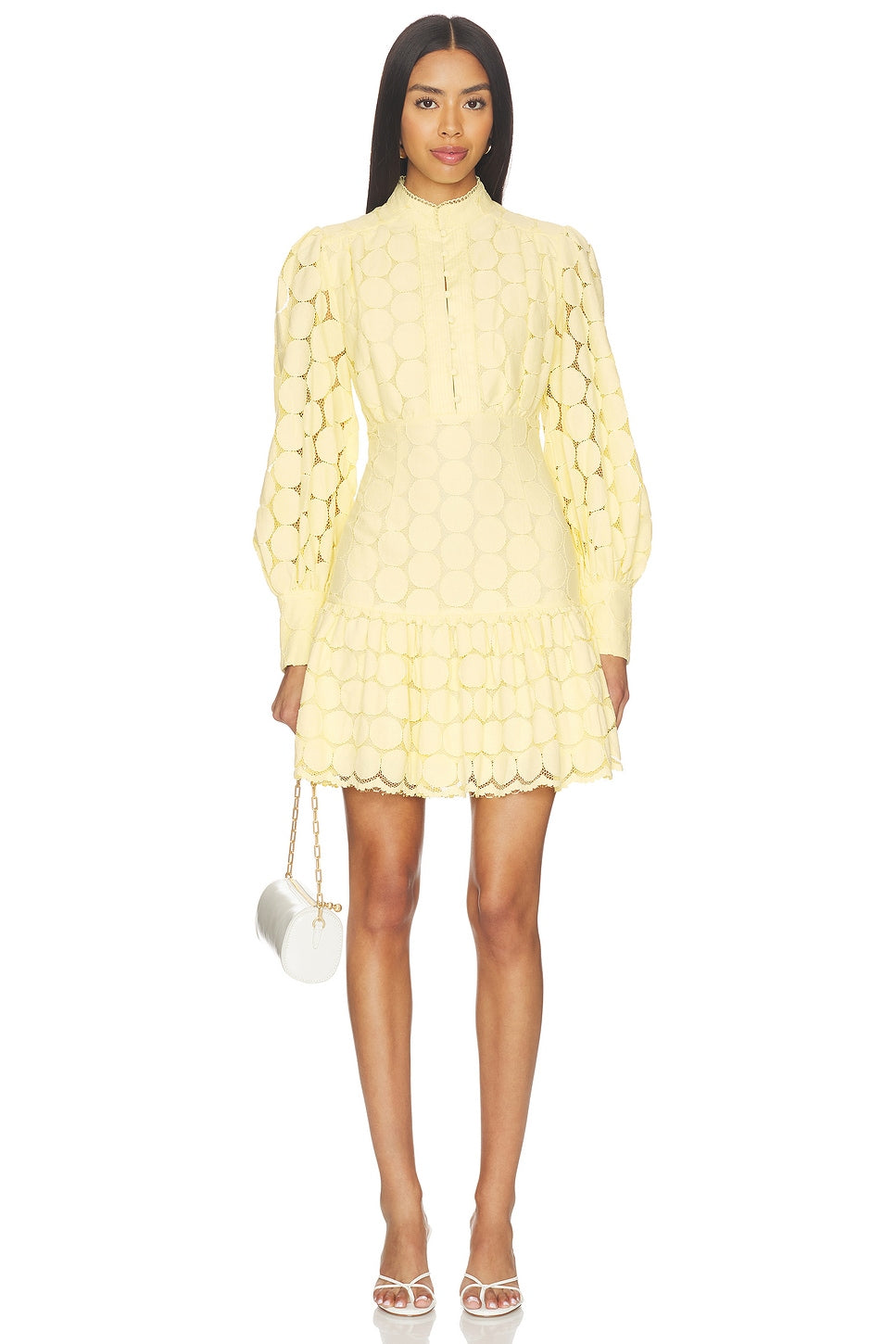 Remy Spot Lace Mini Dress Bardot