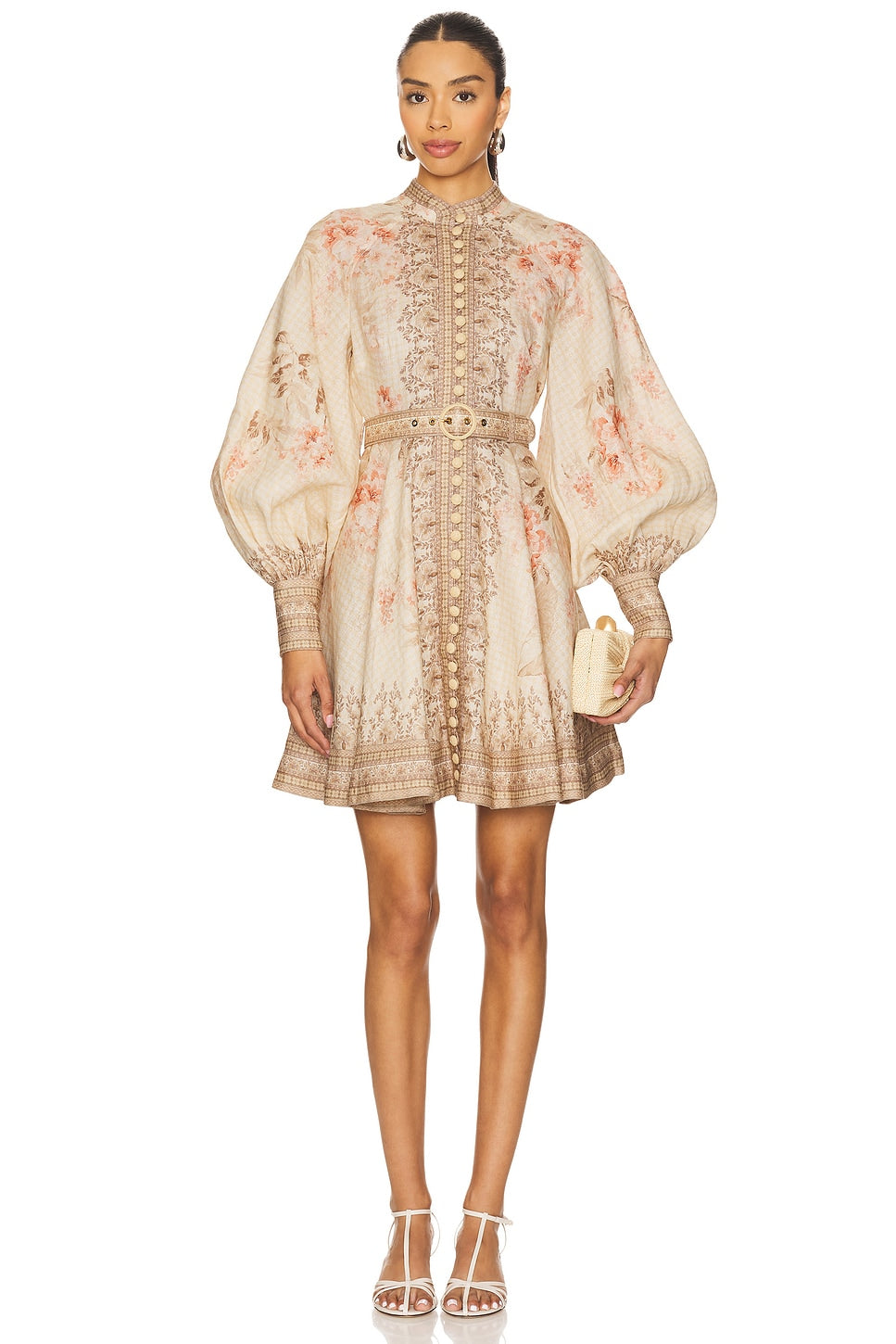 Illuminate Buttoned Mini Dress Zimmermann