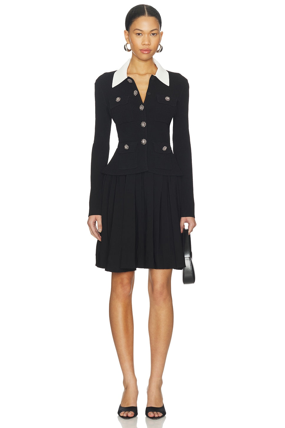 Tailored Knit Mini Dress self-portrait