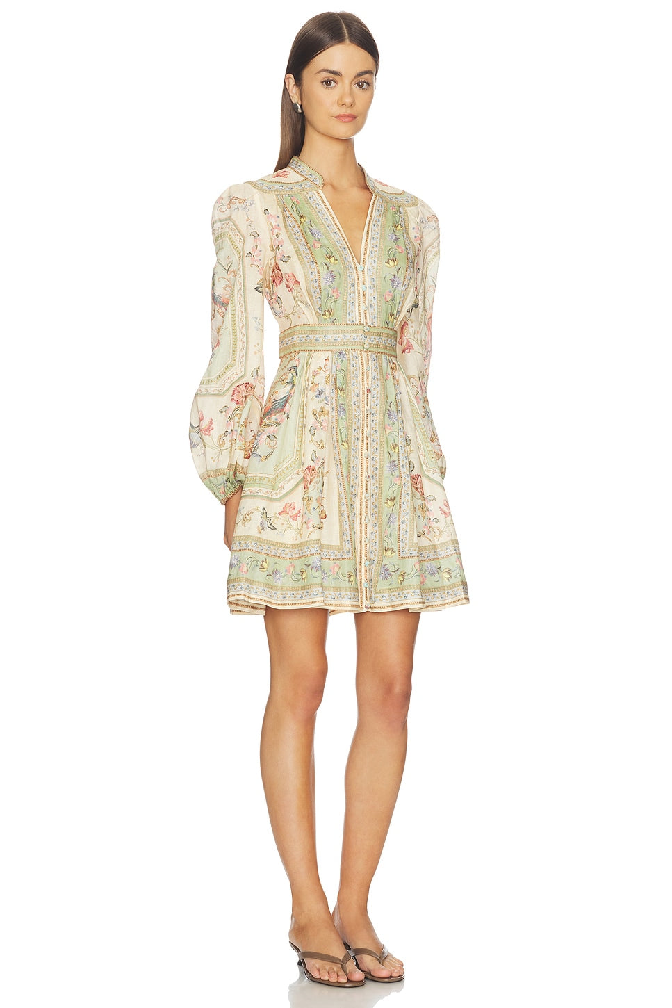 Roselight Plunge Mini Dress Zimmermann