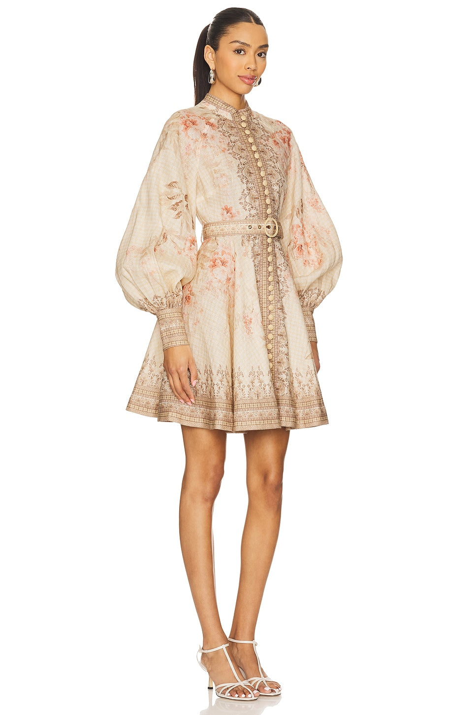 Illuminate Buttoned Mini Dress Zimmermann