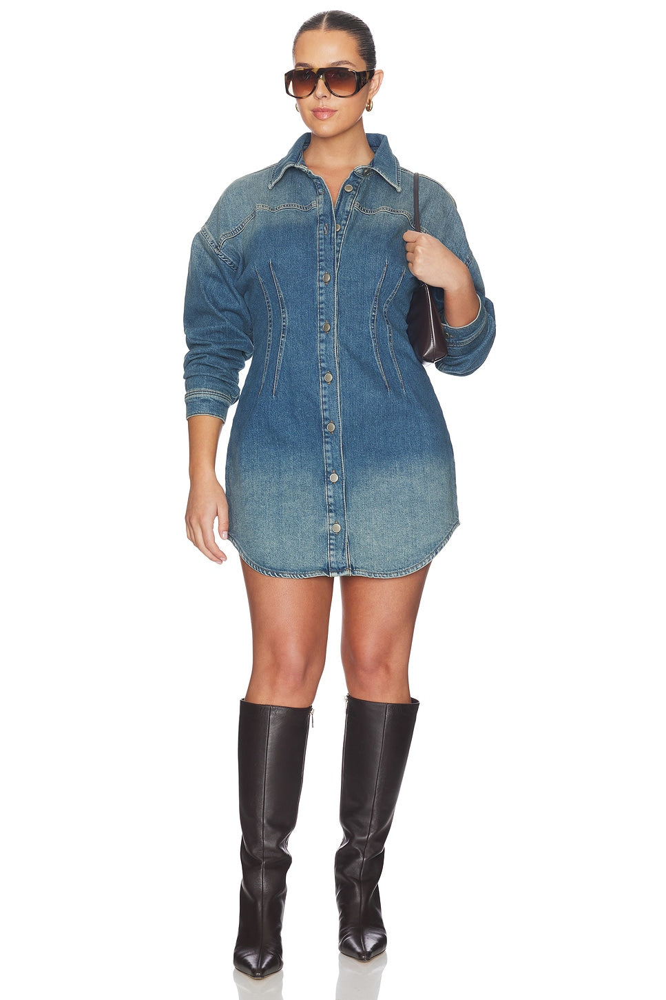 Shaped Denim Dress Good American