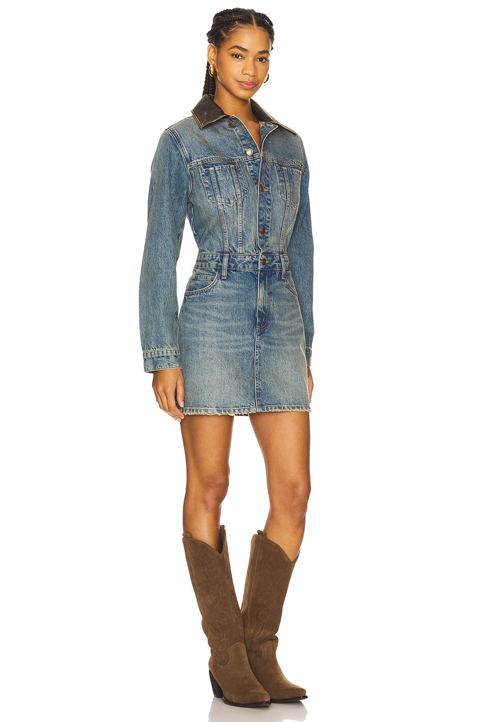 Maxella Denim Jacket Mini Dress SIMKHAI