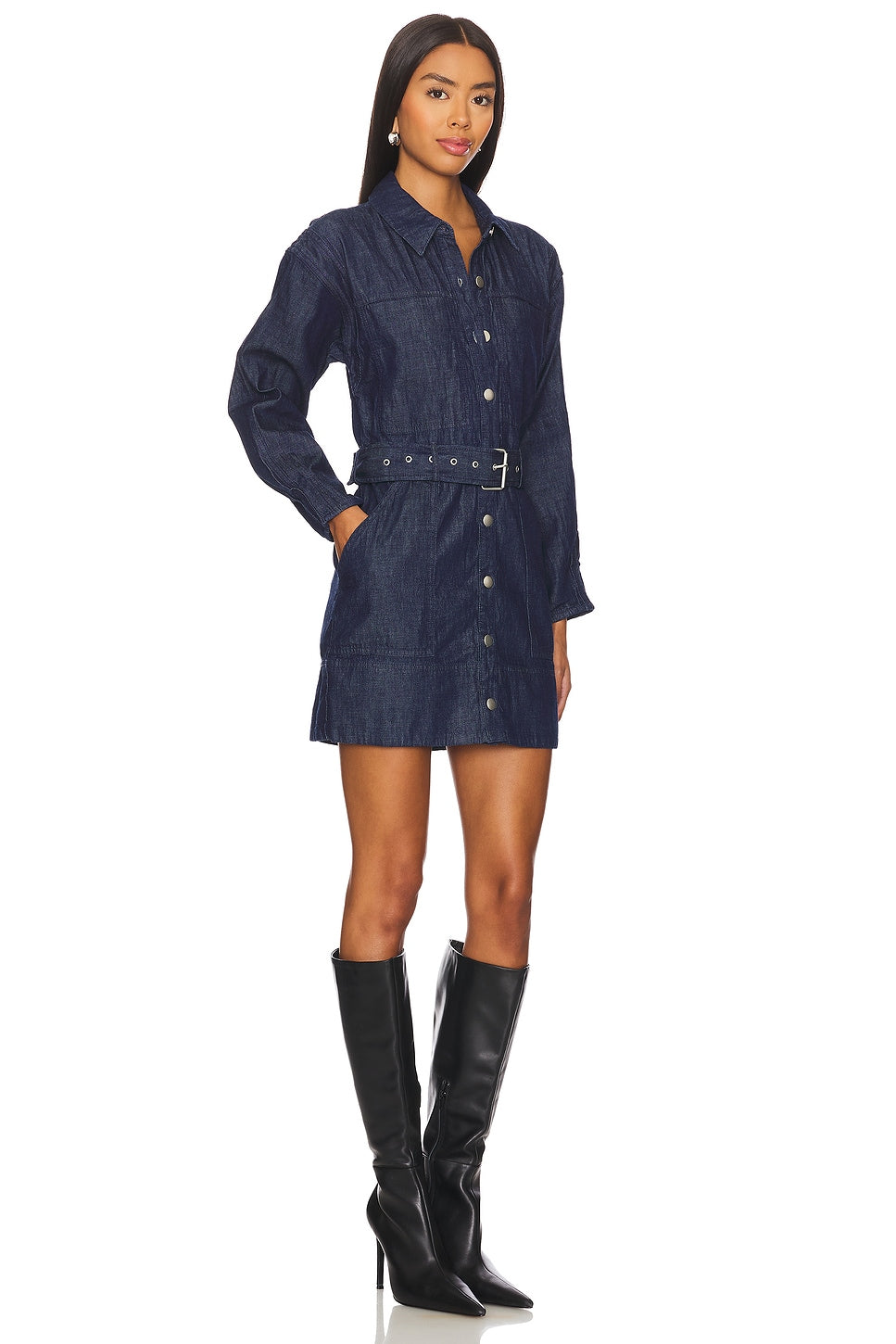 x REVOLVE Esme Mini Dress In Dark Shadow Free People