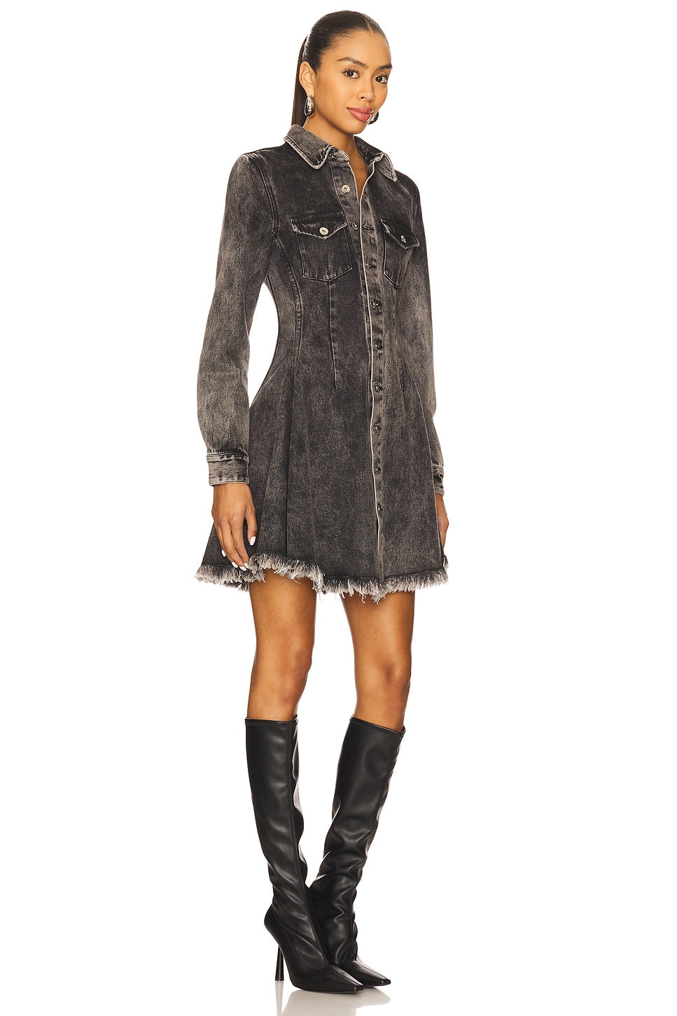 Long Sleeve Mini Shirt Dress Marques ' Almeida