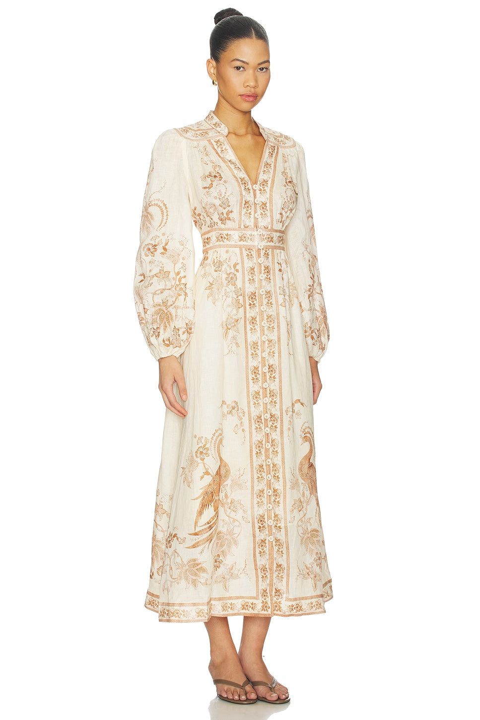 Indra Plunge Midi Dress Zimmermann