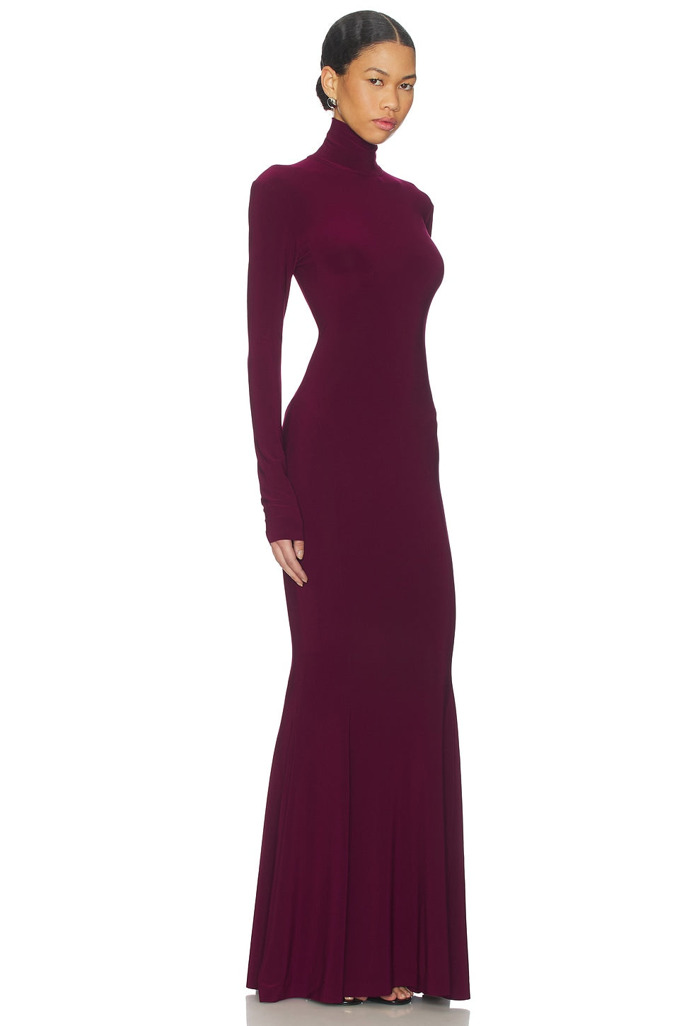 Long Sleeve Turtle Fishtail Gown Norma Kamali